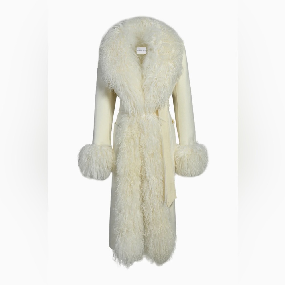 Susanna Chow Inez Cashmere Shearling Coat NWT Size XL